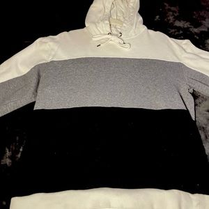 3 color stripped hoodie